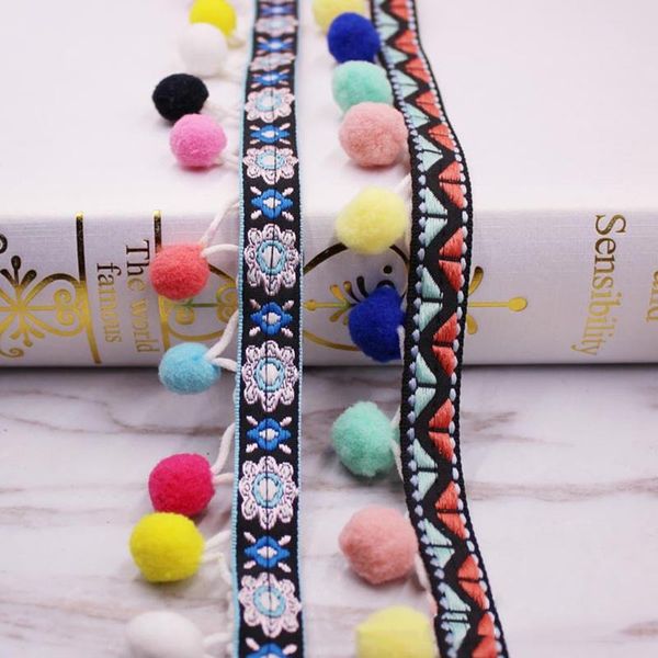 

10yards diy accessories tassel small hair ball cotton bohemian tassel trimming fringes for sewing clothes curtains decoration h jlltio