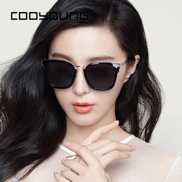 

cooyoung square sunglasses women designer vintage sunglass fashion ladies sun glasses uv400, White;black