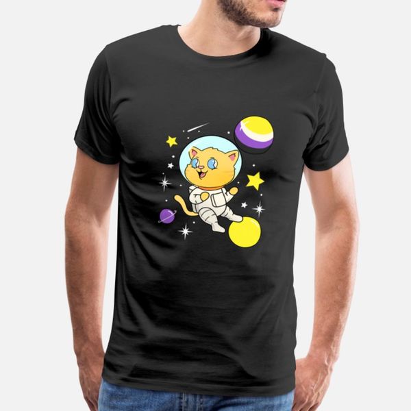 

non-binary cat in space designers graphic t shirt diy retro custom tracksuit hoodie sweatshirt