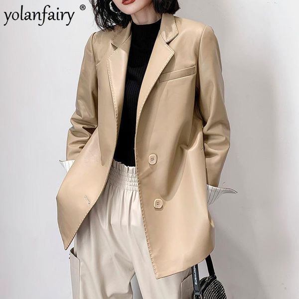 

women's leather jacket 100% genuine leather sheepskin coat korean trench real jacket women blazer mujeres abrigos 5051, Black