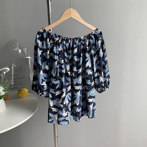 

2021 new summer style of a neck female korean design casual sleeve short thin impression m31d, White