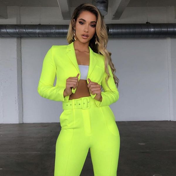 

women's tracksuits adyce 2021 autumn women club celebrity evening party sets vestidos green orange &pant 2 two piece set night out, Gray