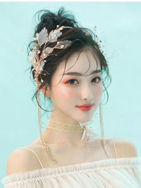 

hair accessories stunning bridal headwear gold wedding a pair