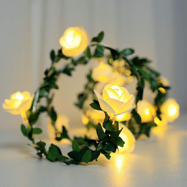 

10 20 40leds rose flower fairy light battery string lights for valentine's day event party christmas garland decor luminaria swy wmtfru