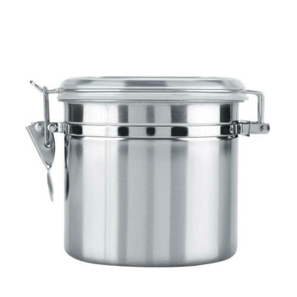 

new stainless steel airtight sealed canister coffee bean sugar storage container
