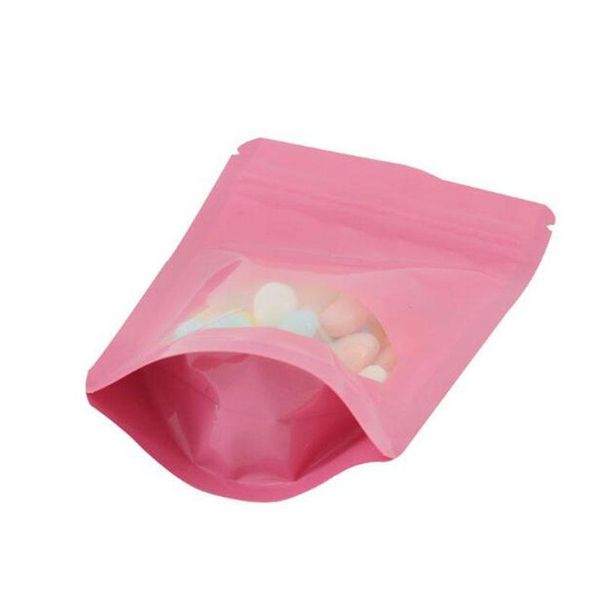 

100pcs/lot 8.5x13 cm colorful stand up aluminum foil zipper lock storage bag with round window for zip resealable my jllzcg fight2010