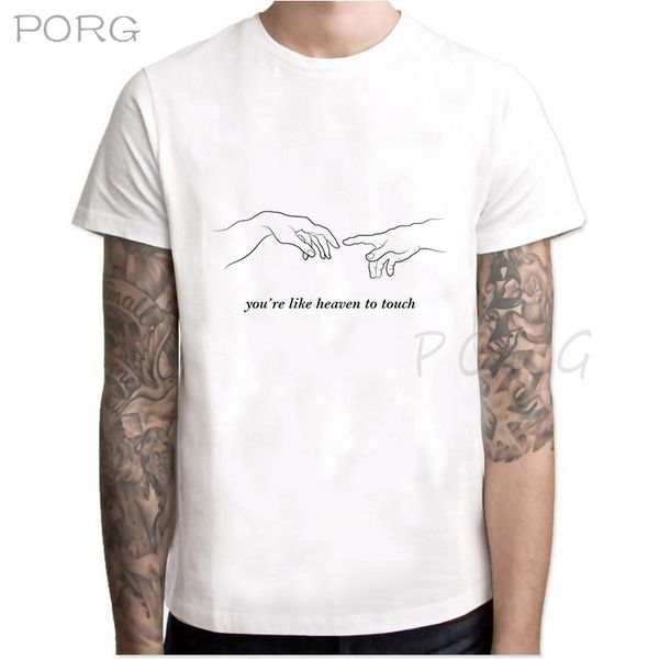 

michelangelo hands funny ulzzang vintage aesthetic tshirt 90s aesthetic grunge harajuku white tshirt hooded sweatshirt hoodie men t shirt