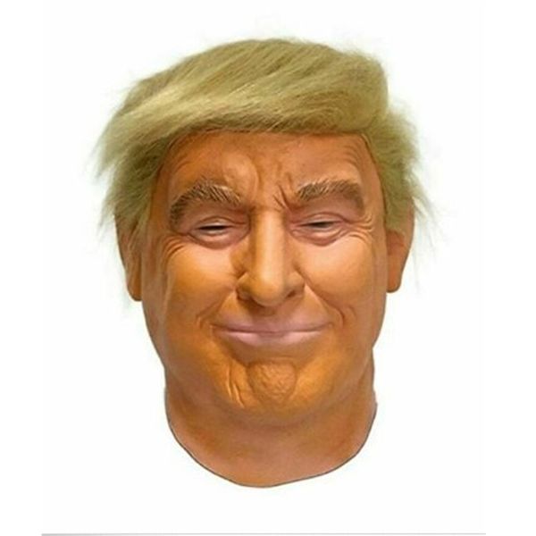 

дональд трамп накладные маска реквизит смешные латексные маски известные знаменитости миллиардер косплей маскарад костюм trump маска