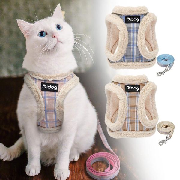 

cute pet cat harness vest soft padded chihuahua puppy cat harness collar adjustable walking leash for small medium d wmtstc