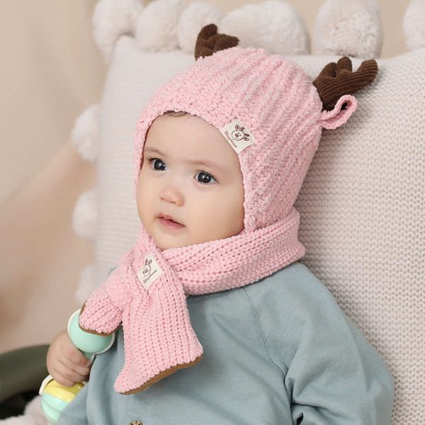 

hood children cute and fawn winter autumn warm thickened scarf baby knitted hat korean version d1clnpq5ed6t1qdu, Red;brown