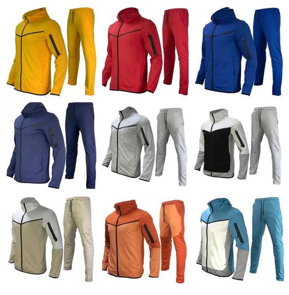 

2021ss men tech fleece tracksuit long sleeve hoodies sportwear sweatshirts pullover hooded mens tracksuits hoodie techfleece pant jogger red, Gray