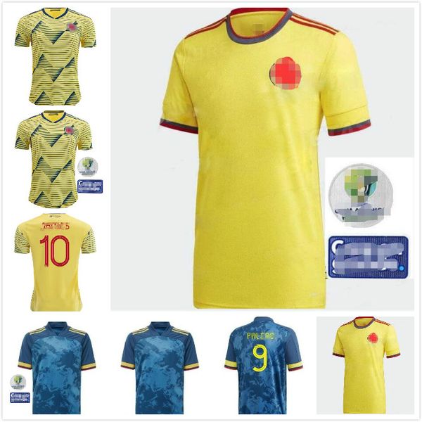 

новейшие 2020 falcao # 9 away soccer jersey kids kit 20 21 джеймс # 10 футбольная рубашка falcao camiseta de futbol maillot, Black;yellow