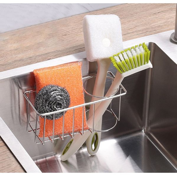 

многофункциональный угловой раковиной сливной стойки клей держатель для губки держатель кисти 2 в 1 раковина caddy нержавеющая сталь водонеп