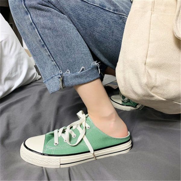 

ale non-brand summer half slippers yellow black men's the trend of lazy shoes breathable baotou men's shoes