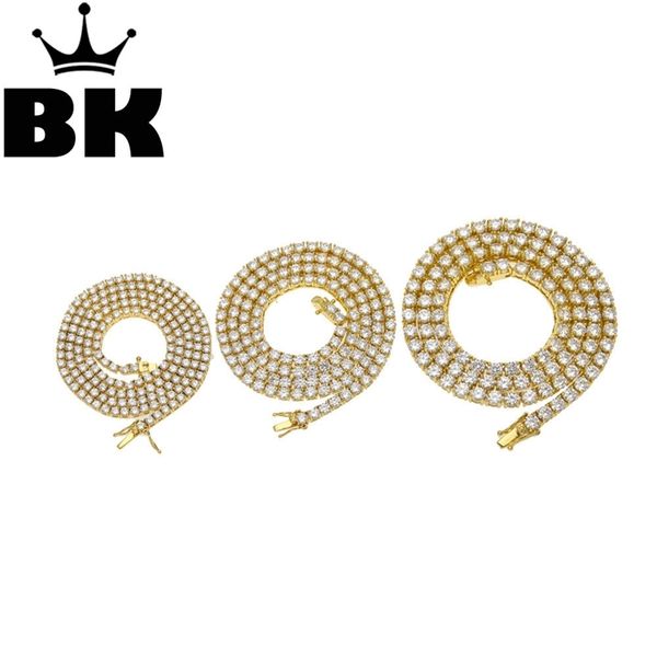 

3mm/4mm/5mm 1 row cz tennis necklace hip hop micro pave cubic zircon copper chain gold filled silver color 18inch/20inch/24inch t200821