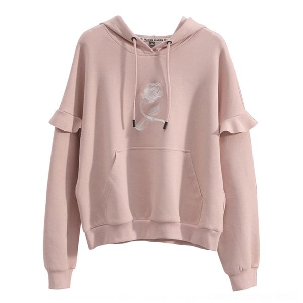 

rycuc 2020 sweatercoat и зима вверх осени sweaternew женщин с капюшоном жатой свитер персонализированные женщин моды случайные верхней части, Black