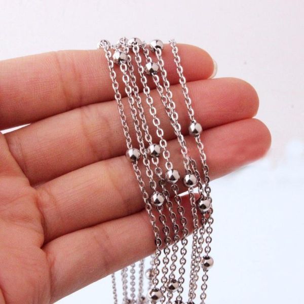 

wholesale ale 316l stainless steel silver color beads cross chain 16-40" men women unisexs necklace fashion jewelry new gift