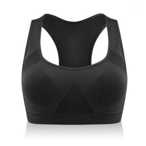 

gym clothing 2021 women professional sports bra high impact athletic running fitness seamless padded vest 4 colors optional1, White;black