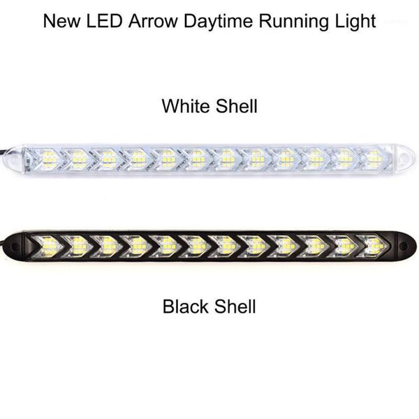 

12v car-styling drl turn signal lights strip arrow light waterproof white/amber led flasher flowing drl 2pcs good quality1