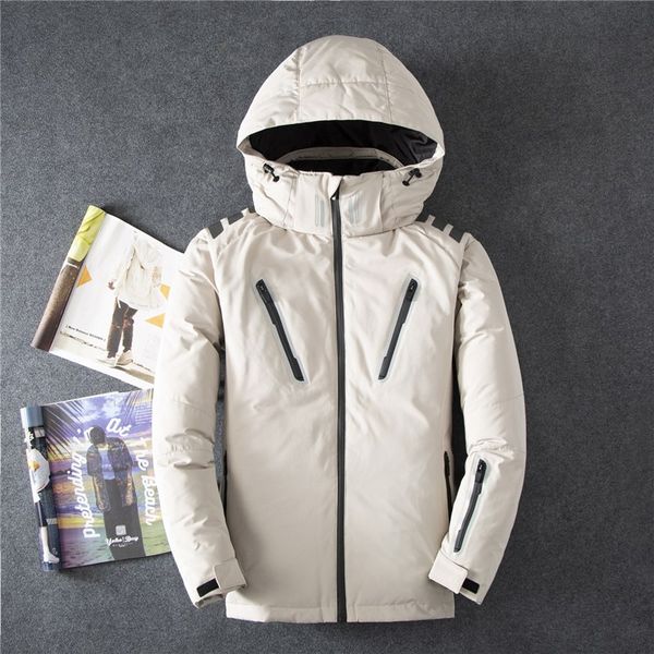 

новая мужская вниз пальто одежда зимняя куртка мужчины сгущает 90% белая утка вниз куртка высокого качества мужчин outwear, Black