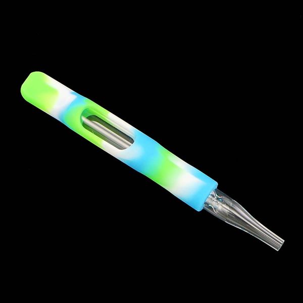 Силиконовые кварцевые ручки для курительных трубных комплектов Мини-трубы Масляный концентрат DAB соломенный бонг