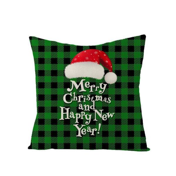 

45*45cm pillow case decorations for santa clause christmas deer cotton linen cushion cover home decor dhb2944