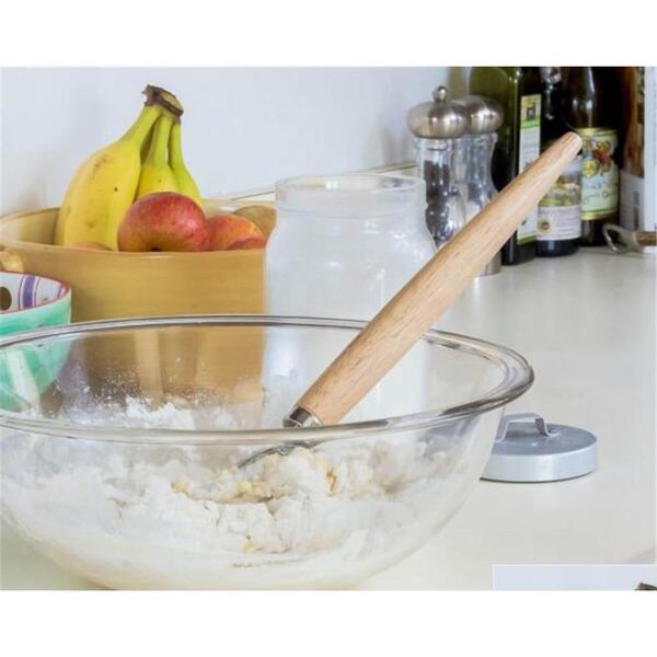 

stainless steel coil egg beater wooden handle agitator dough whisk kit jllnul powerstore2012