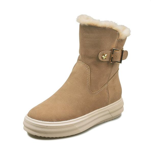 

boots women's 2021 winter black short warm and comfortable all-match style casual