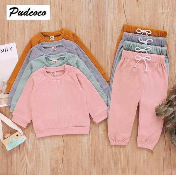 

new autumn and winter children's clothing suit solid color round neck long-sleeved cotton warm suit1, White