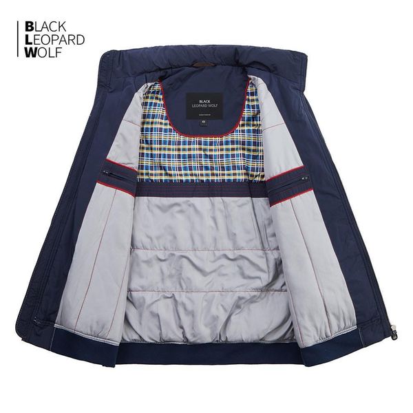 

blackleopardwolf new arrival spring coat men causal parkas short style down jacket thin cotton mc-17065 201204, Black