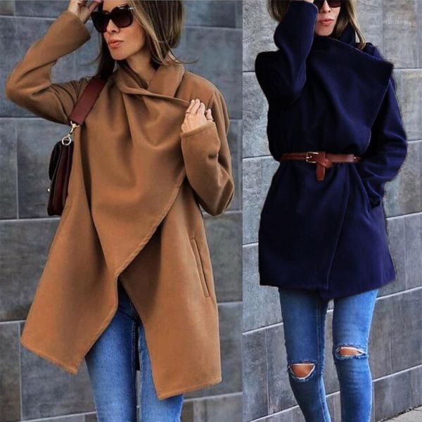 

cashmere woolen women coat winter solid lapel long wool coat manteau femme abrigos mujer plaszcze damskie cappotto donna1, Black