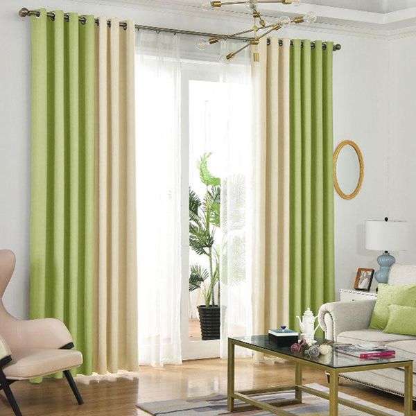 

summer style linen curtains for living room blackout curtain white red beige blue grey green solid drapes patchwork window trim