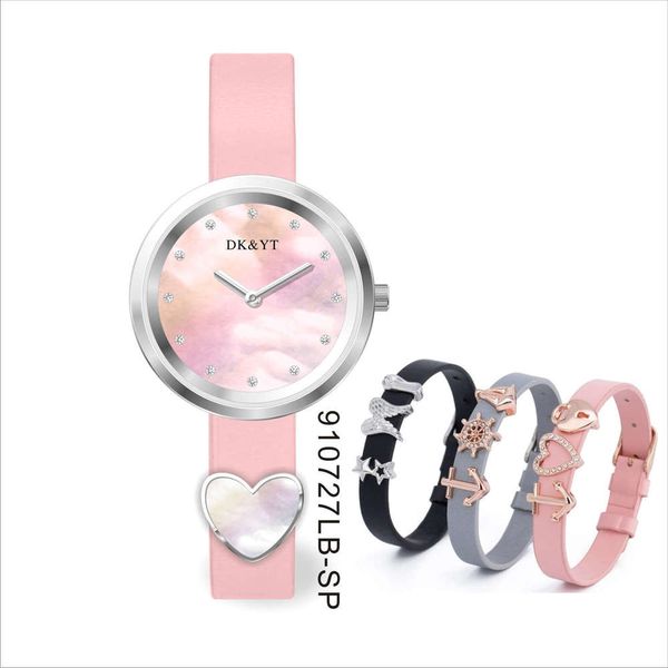 

belt waterproof quartz women's watch leather new fashion casual women's watch, Slivery;brown