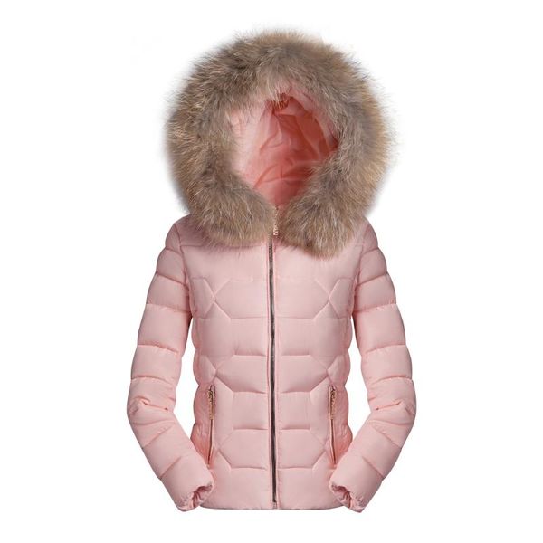 

big size s-3xl warm coat hooded down jacket winter lady padded thin lady zipper short warm thickening women cotton outerwear, Black;brown