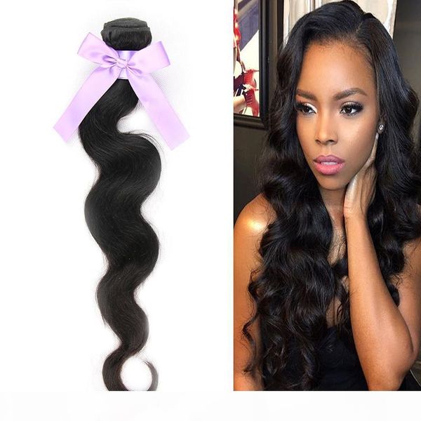 

brazilian body wave virgin hair wefts 3 4pcs 7a brazilian human hair extensions peruvian malaysian indian brazilian body wave virgin hair, Black
