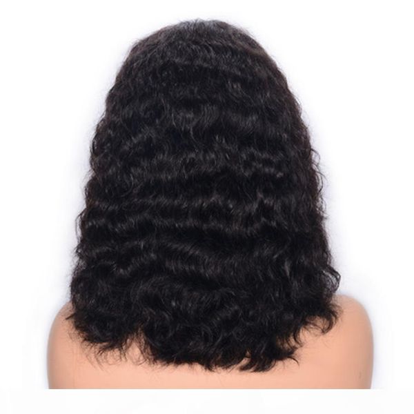 

mongolian virgin hair lace front wigs with baby hair pre plucked curly human hair wig natural hairline 130% density, Black;brown