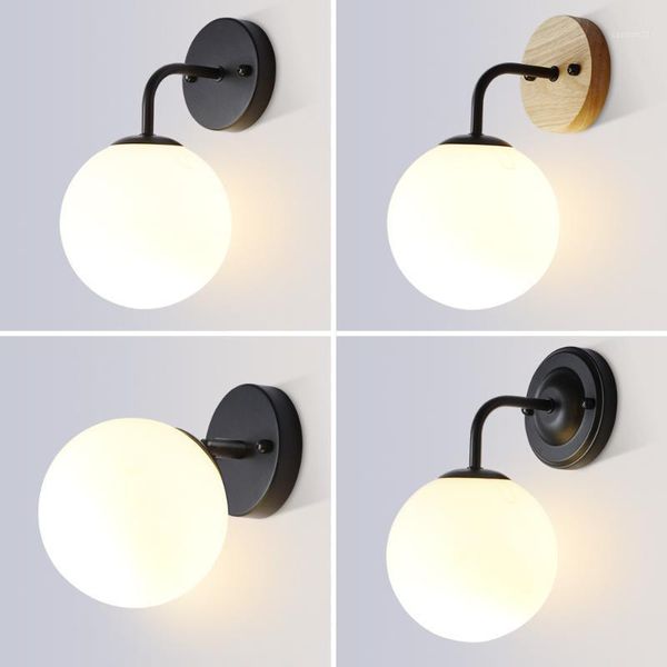 

factory direct sales modern style e27 led wall lamps nordic ball wall lights for hallway bedroom bedside lamp sconc1