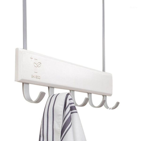

over door hooks multifunction hanging rack wooden coat hanger door hook rack wall hanging for cloth pants hat towel punch f1