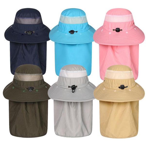 

summer sun breathable fishing hat uv protection wide brim farmer gardener cap baseball cap for all outdoor sports, Blue;gray