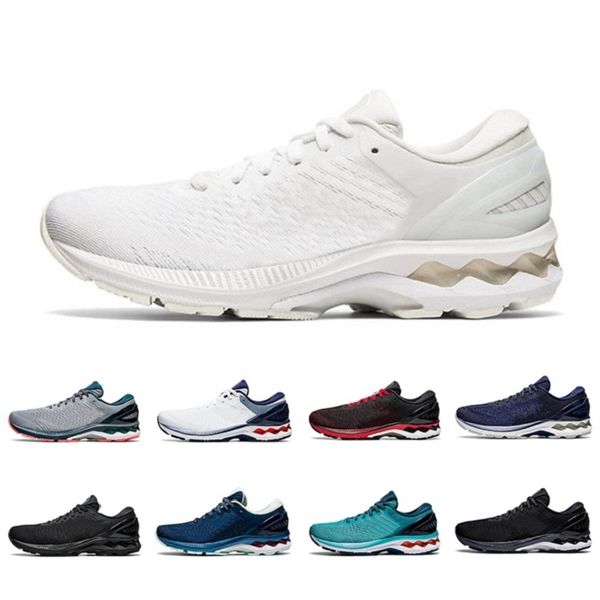 

handsome gel-kayano27 men women trainers triple black white classic red techno cyan sheet rock mens outdoor sports schuhe sneakers 36-45, White;red