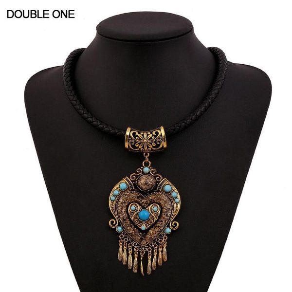 

pendant necklaces collares mujer choker bohemian necklace fashion collier femme jewelry tassel maxi women statement & pendants, Silver