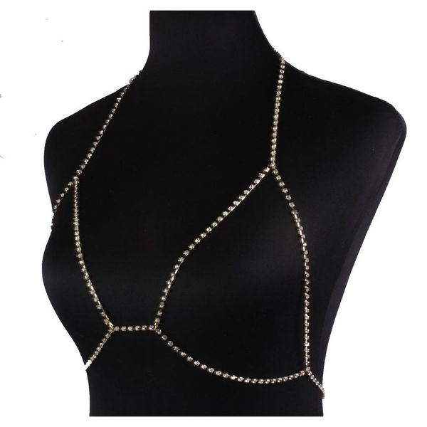 

fashion women silver rhinestone body chains jewelry unique flash shiny rhinestone bra body chains jllgms bdecoat, Golden;silver