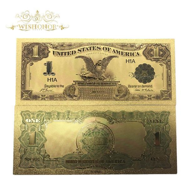 

wishonor 10шт лот 1875 год америка цвет золото банкнота usd 1000 долларовая банкнота 24k покрыло поддельные деньги реплики для коллекции sqc