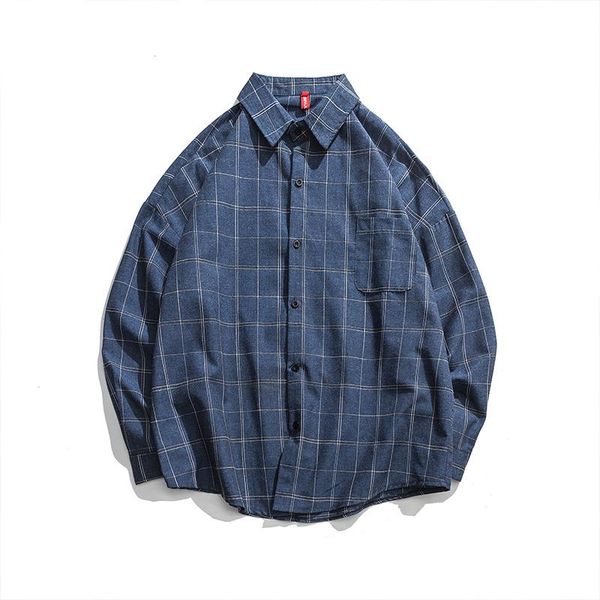 

men's casual shirts autumn plaid shirt men long sleeve plus size mens cotton slim fit male checkered ii50cs, White;black