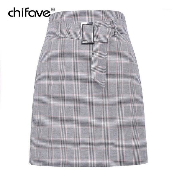 

women mini plaid skirt casual female spring autumn korean high waist belt short skirt elegant office ladies work skirts1, Black
