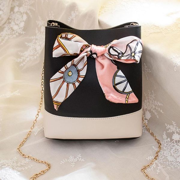 

casual pu bucket bag women handbags fashion patchwork shoulder bags lady large capacity messenger crossbody bags 2020 sac