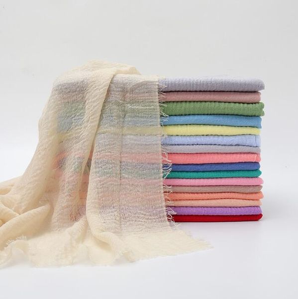 

female scarf pleated cotton monochrome wind scarf cotton linen scarfs versatile shawl pure color fashion designer shawls scarf wmq410, Red;brown