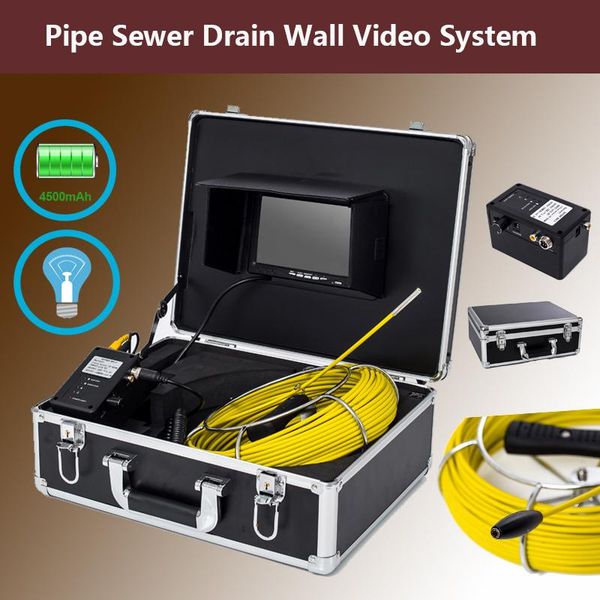 

hd cmos 1000tvl camera diameter 6.5mm 20 7inch pipe sewer drain wall video system with 6pcs adjustable white leds