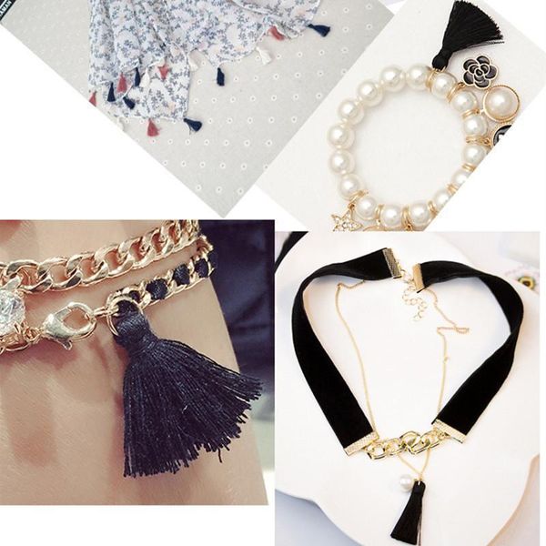 

30pcs color mini tassel fringe diy material cotton cord tassel trim garments curtains decorative tassels lace ribbon accessories h jllywd