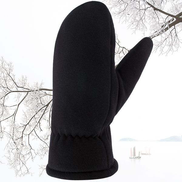

thickened plush warm men' cotton autumn winter elderly outdoor gloves, Blue;gray